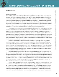 Trauma and Memory: an Artist in Turmoil