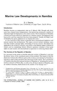 471 Mari Ne Law Developments I N Namibia D. J. Devine Institute
