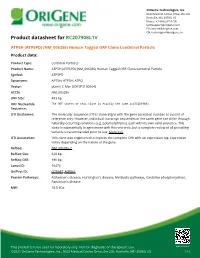 ATP5H (ATP5PD) (NM 006356) Human Tagged ORF Clone Lentiviral Particle Product Data