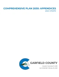 Comprehensive Plan 2030: Appendices 2020 Update