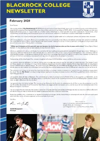 February 2020 Newsletter