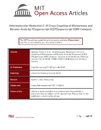 Intermolecular Reductive C–N Cross Coupling of Nitroarenes and Boronic Acids by P[Superscript III]/P[Superscript V]#O Catalysis