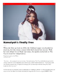 Kamaiyah's Finally Free