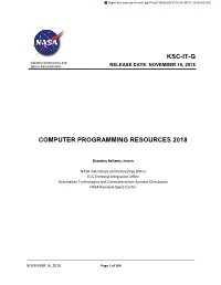 Ksc-It-G Computer Programming Resources 2018