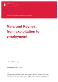 Marx and Keynes: from Exploitation to Employment