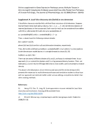 Online Supplement to Gene Expression Pathways Across