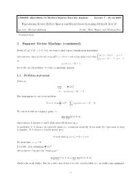 1 Support Vector Machine (Continued)