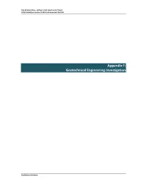 Appendix F: Geotechnical Engineering Investigation