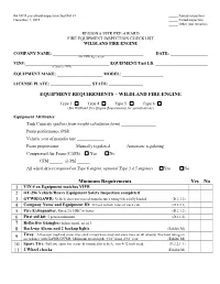 WILDLAND FIRE ENGINE Minimum Requirements Yes No 9