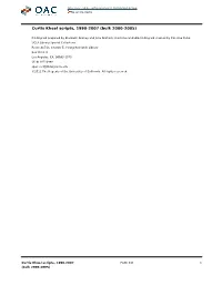 Curtis Kheel Scripts, 1990-2007 (Bulk 2000-2005)