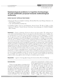 Epistemological Problems in Cognitive Archaeology: an Anti-Relativistic Proposal Towards Methodological Uniformity