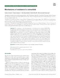 Mechanisms of Resistance to Osimertinib