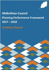 Midlothian Council – Planning Performance Framework Report 2017 - 2018