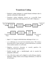 Transform Coding