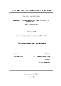 Calibration of Rainfall-Runoff Models