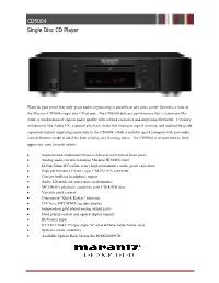 CD5004 Single Disc CD Player