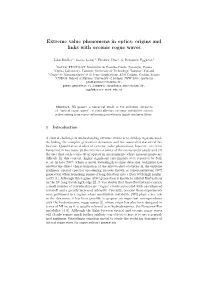 Extreme Value Phenomena in Optics: Origins and Links with Oceanic Rogue Waves