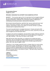 For Immediate Release October 30, 2019 BREAKING