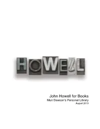 John Howell for Books