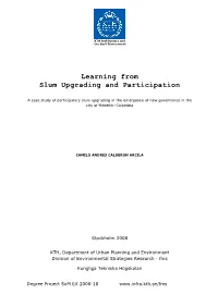 Learning from Slum Upgrading and Participation