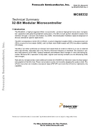 MC68332 32-Bit Modular Microcontroller