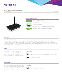 N150 Wifi DSL Modem Router Essentials Edition Data Sheet D500