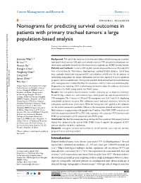 Nomograms for Predicting Survival Outcomes in Patients with Primary Tracheal Tumors: a Large Population-Based Analysis