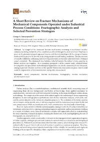 A Short Review on Fracture Mechanisms of Mechanical Components Operated Under Industrial Process Conditions: Fractographic Analysis and Selected Prevention Strategies