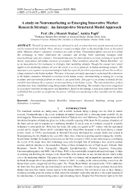 A Study on Neuromarketing As Emerging Innovative Market Research Strategy: an Interpretive Structural Model Approach Prof
