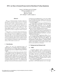 DVS:An Object Oriented System for Distributed Verilog Simulation