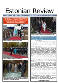 Estonian Review E E S T I R I N G V a a D E VOLUME 16 NO 40 OCT 11 - 19, 2006