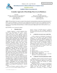 Granular Approach of Knowledge Discovery in Databases