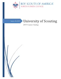 University of Scouting 2019 Course Catalog