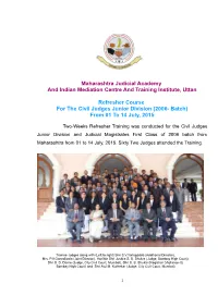 Bulletin About the Refresher Course For