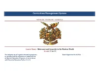 Curriculum Management System