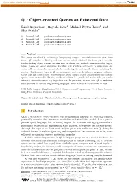 QL: Object-Oriented Queries on Relational Data