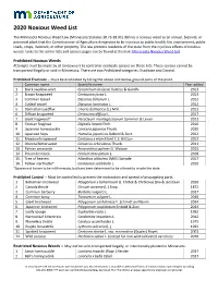 2020 Noxious Weed List