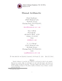 Dismal Arithmetic