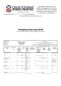 Presbytery Plan June 2018 with Concurrence from Presbytery Planning Task Group