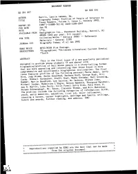 Reference PUB TYPE Collected Works Materials General (130) Nl Jan 1992 JOURNAL CIT Biography Today; Vl