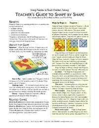 Teacher's Guide to Shape by Shape