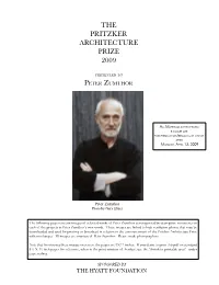 The Pritzker Architecture Prize 2009