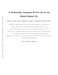A Variationally Computed IR Line List for the Methyl Radical CH3 Arxiv