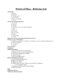 Reference List Architecture I