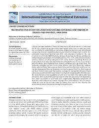 Retrospective Study on Livestock Vaccine Coverage and Trends in Digelu-Tijo District, Arsi Zone