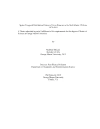 Spatio-Temporal Distribution Patterns of Farm Wineries in the Mid-Atlantic