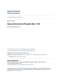 Spring Commencement [Program], May 7, 1983