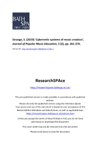 Strange, S. (2019) 'Cybernetic Systems of Music Creation'