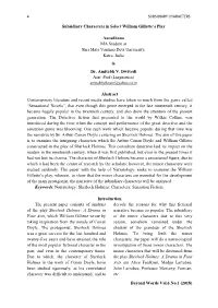 Subsidiary Characters in Select William Gillette's Play Aaradhana