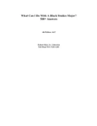 What Can I Do with a Black Studies Major? 500+ Answers